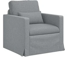 Sofa 2 pcs Šviesiai pilka Metalas