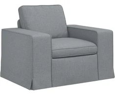 Sofa 2 pcs Šviesiai pilka Metalas