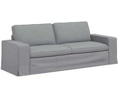 Sofa 2 pcs Šviesiai pilka Metalas