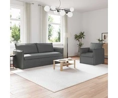 Sofa Sofos komplektas 2 pcs Tamsiai pilka 196 x 82 x 85 cm Audinys