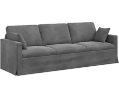 Sofa Sofos komplektas 2 pcs Tamsiai pilka 228 x 78 x 80 cm Aksomas