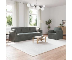 Sofa Sofos komplektas 2 pcs Tamsiai pilka 228 x 78 x 80 cm Aksomas