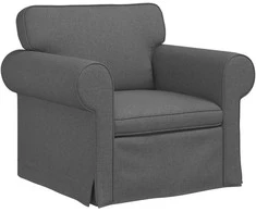 Sofa 2 pcs Tamsiai pilka Metalas