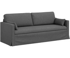 Sofa 2 pcs Tamsiai pilka Metalas