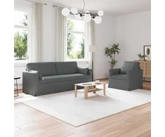 Sofa 2 pcs Tamsiai pilka Metalas