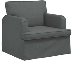 Sofa 2 pcs Tamsiai pilka Metalas