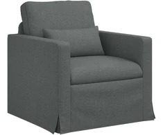 Sofa 2 pcs Tamsiai pilka Metalas