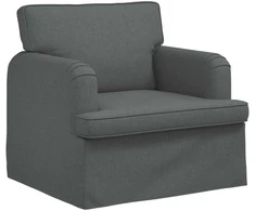 Sofa 2 pcs Tamsiai pilka Metalas