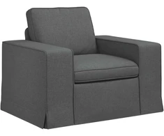Sofa 2 pcs Tamsiai pilka Metalas