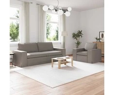 Sofa 2 pcs Taupe Metalas