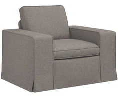 Sofa 2 pcs Taupe Metalas