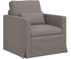 Sofa 2 pcs Taupe Metalas