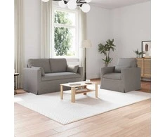 Sofa 2 pcs Taupe Metalas