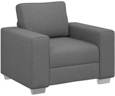 Sofa 3 pcs Tamsiai pilka 219 x 80 x 82 cm Lino mišinio audinys