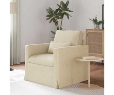 Fotelis Sofa 60cm Kreminė Metalas