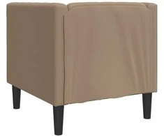 Sofa Chesterfield krėslas, kapučino spalvos, dirbtinė oda