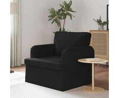 Fotelis Sofa Juoda 142 x 80 x 85 cm Metalas