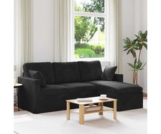 Sofa Juoda 198 x 134 x 80 cm Aksomas
