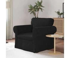 Fotelis Sofa Juoda 215 x 82 x 80 cm Metalas