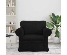 Fotelis Sofa Juoda 215 x 82 x 80 cm Metalas