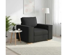 Sofa-kėdė, juoda, 100x78x84 cm, audinys