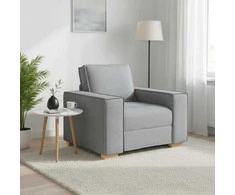 Sofa-kėdė, šviesiai pilka, 100x78x84 cm, audinys