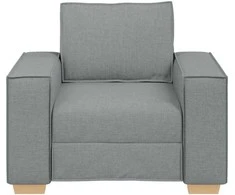 Sofa-kėdė, šviesiai pilka, 100x78x84 cm, audinys