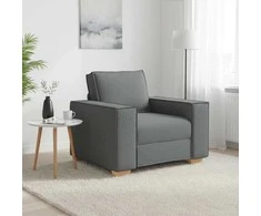 Sofa-kėdė, tamsiai pilka, 100x78x84 cm, audinys