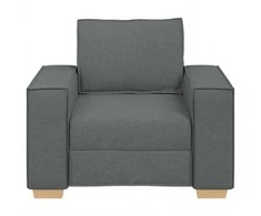 Sofa-kėdė, tamsiai pilka, 100x78x84 cm, audinys