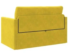 Sofa lova Saulėgrąžų geltona 124 x 71 x 78 cm Aksomas