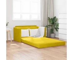 Sofa lova Saulėgrąžų geltona 124 x 71 x 78 cm Aksomas