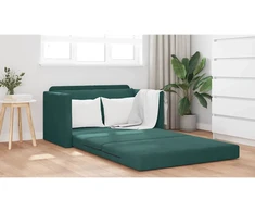 Sofa lova 110cm Tamsiai žalia Aksomas