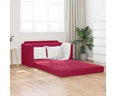 Sofa lova Vyno raudona 124 x 71 x 78 cm Aksomas