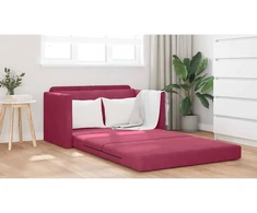 Sofa lova Vyno raudona 124 x 71 x 78 cm Aksomas