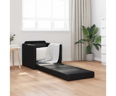 Sofa lova 60cm Juoda Dirbtinė Oda