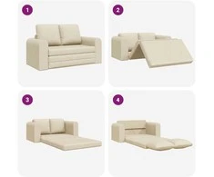 Sofa lova 60cm Kreminė audinys