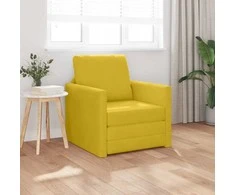 Sofa lova Tamsiai geltona 74 x 77 x 81 cm Aksomas