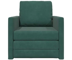 Sofa lova Tamsiai žalia 74 x 77 x 81 cm Aksomas