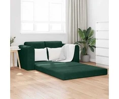 Sofa lova Tamsiai žalia 148 x 71 x 83 cm Aksomas