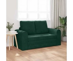 Sofa lova Tamsiai žalia 148 x 71 x 83 cm Aksomas