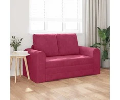 Sofa lova Vyno raudona 148 x 71 x 83 cm Aksomas