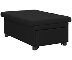 Ištraukiama sofa-lova Juodas 194 x 50 x 82 cm audinys