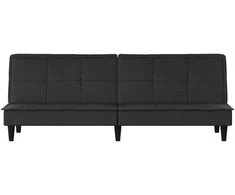 Sofa-lova, juodos spalvos, audinys