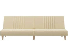 Sofa-lova, kreminės spalvos, audinys