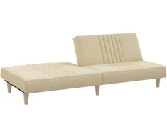 Sofa-lova, kreminės spalvos, audinys