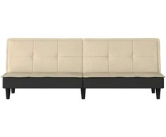 Sofa-lova, kreminės spalvos, audinys