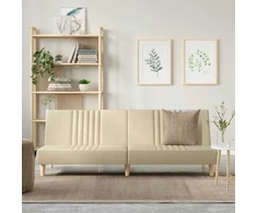 Sofa-lova, kreminės spalvos, audinys