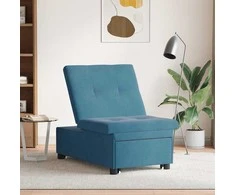 Sofa lova Mėlyna 194 x 67 x 82 cm Aksomas
