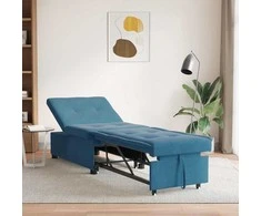 Sofa lova Mėlyna 194 x 67 x 82 cm Aksomas