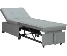 Ištraukiama sofa-lova Šviesiai pilka 194 x 50 x 82 cm audinys